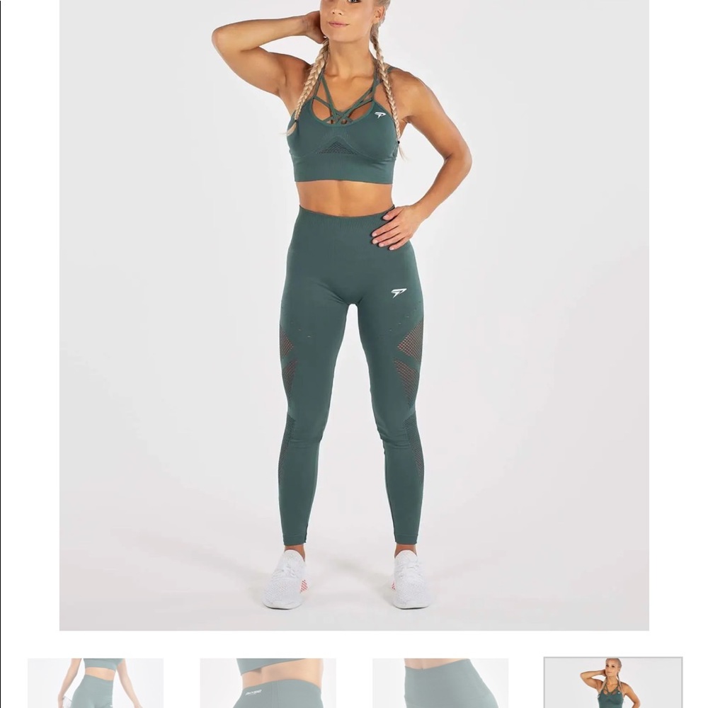 Physiq Apparel Enlighten Seamless Leggings Green Women’s Size Small - Picture 10 of 15